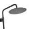 Milano Nero - Modern Thermostatic Bar Shower Valve with Round Shower Head and Hand shower - Black