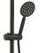 Milano Nero - Modern Thermostatic Bar Shower Valve with Round Shower Head and Hand shower - Black