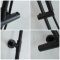 Milano Nero - Modern Thermostatic Bar Shower Valve with Round Shower Head and Hand shower - Black
