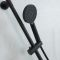 Milano Nero - Modern Thermostatic Bar Shower Valve with Round Shower Head and Hand shower - Black