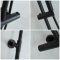 Milano Nero - Modern Thermostatic Bar Shower Valve with Round Shower Head and Hand shower - Black