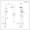 Milano Nero - Modern Thermostatic Bar Shower Valve with Round Shower Head and Hand shower - Black