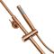 Milano Alara - Modern Thermostatic Bar Shower Valve with Round Shower Head and Hand shower - Brushed Copper