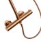 Milano Alara - Modern Thermostatic Bar Shower Valve with Round Shower Head and Hand shower - Brushed Copper