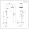 Milano Alara - Modern Thermostatic Bar Shower Valve with Round Shower Head and Hand shower - Brushed Copper