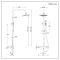 Milano Alara - Modern Thermostatic Bar Shower Valve with Round Shower Head and Hand shower - Brushed Copper