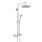 Milano Mirage - Modern Thermostatic Bar Shower Valve with Round Shower Head and Hand shower - Chrome