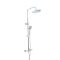 Milano Mirage - Modern Thermostatic Bar Shower Valve with Round Shower Head and Hand shower - Chrome