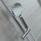Milano Mirage - Modern Thermostatic Bar Shower Valve with Round Shower Head and Hand shower - Chrome