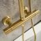 Milano Ayanna - Modern Thermostatic Bar Shower Valve with Round Shower Head and Hand shower - Brushed Brass