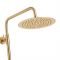 Milano Ayanna - Modern Thermostatic Bar Shower Valve with Round Shower Head and Hand shower - Brushed Brass