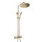 Milano Ayanna - Modern Thermostatic Bar Shower Valve with Round Shower Head and Hand shower - Brushed Brass