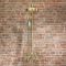Milano Zandra - Industrial Style Manual Exposed Shower Valve with Round Shower Head and Hand shower - Brushed Brass