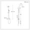 Milano Otto - Modern Round Thermostatic Bar Shower Valve with Round Head and Hand Shower - Black Nickel