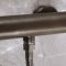 Milano Otto - Modern Round Thermostatic Bar Shower Valve with Hand Shower and Riser Rail - Black Nickel