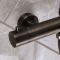 Milano Otto - Modern Round Thermostatic Bar Shower Valve - Black Nickel
