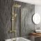 Milano Tolima - Modern Thermostatic Bar Shower Valve with Bath Spout, Square Shower Head and Hand Shower- Choice of Finish