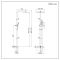 Milano Tolima - Modern Thermostatic Bar Shower Valve with Bath Spout, Square Shower Head and Hand Shower- Choice of Finish