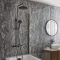 Milano Elsie - Modern Thermostatic Bar Shower Valve with Round Shower Head, Hand Shower and Spout - Choice of Finish