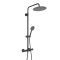 Milano Arlo - Modern Thermostatic Bar Shower Valve with Bath Spout, Round Shower Head and Hand Shower- Choice of Finish