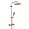 Milano Arlo - Modern Thermostatic Bar Shower Valve with Bath Spout, Round Shower Head and Hand Shower- Choice of Finish