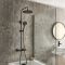 Milano Arlo - Modern Thermostatic Bar Shower Valve with Bath Spout, Round Shower Head and Hand Shower- Choice of Finish