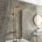 Milano Arlo - Modern Thermostatic Bar Shower Valve with Bath Spout, Round Shower Head and Hand Shower- Choice of Finish