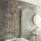 Milano Arlo - Modern Thermostatic Bar Shower Valve with Bath Spout, Round Shower Head and Hand Shower- Choice of Finish
