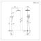 Milano Arlo - Modern Thermostatic Bar Shower Valve with Bath Spout, Round Shower Head and Hand Shower- Choice of Finish
