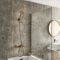 Milano Arlo - Modern Round Thermostatic Bar Shower Valve with Bath Spout and Hand Shower - Choice of Finish