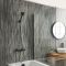 Milano Tolima - Modern Square Thermostatic Bar Shower Valve with Bath Spout and Hand Shower - Choice of Finish