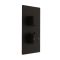 Milano Preto - Modern 2 Outlet Thermostatic Twin Diverter Shower Valve - Black