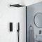 Milano Preto - Modern 2 Outlet Square Triple Thermostatic Shower Valve - Black