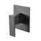 Milano Preto - Modern Square Manual Shower Valve - One Outlet - Black