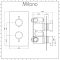 Milano Mirage - Round 2 Outlet Twin Diverter Thermostatic Shower Valve - Chrome