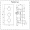Milano Mirage - Round 2 Outlet Triple Thermostatic Shower Valve - Chrome