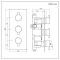 Milano Amara - Modern 2 Outlet Triple Thermostatic Shower Valve - Aged Bronze