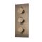 Milano Clarus - Modern 3 Outlet Triple Diverter Thermostatic Shower Valve - Aged Gold
