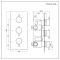 Milano Clarus - Modern 3 Outlet Triple Diverter Thermostatic Shower Valve - Aged Gold
