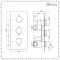 Milano Amara - Modern 3 Outlet Triple Diverter Thermostatic Shower Valve - Aged Bronze