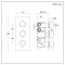 Milano Amara - Modern 3 Outlet Triple Diverter Thermostatic Shower Valve - Aged Bronze
