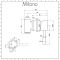Milano Nero - Manual Shower Valve - One Outlet - Black
