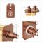 Milano Elizabeth - Traditional Concealed Thermostatic Twin Shower Valve - Brushed Copper