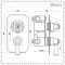 Milano Elizabeth - Traditional Concealed Thermostatic Twin Diverter Shower Valve - Chrome and Black