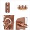 Milano Elizabeth - Traditional Concealed Thermostatic Triple Shower Valve - Brushed Copper