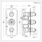 Milano Elizabeth - Traditional Concealed Thermostatic Triple Shower Valve - Brushed Copper
