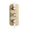 Milano Elizabeth - Traditional Concealed Thermostatic Triple Diverter Shower Valve - Brushed Brass