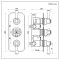 Milano Elizabeth - Traditional Concealed Thermostatic Triple Diverter Shower Valve - Brushed Brass