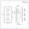 Milano Ashurst - Modern 3 Outlet Triple Diverter Thermostatic Shower Valve - Brushed Nickel