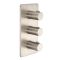 Milano Hunston - Modern Thermostatic Triple Shower Valve - Two Outlets - Brushed Nickel